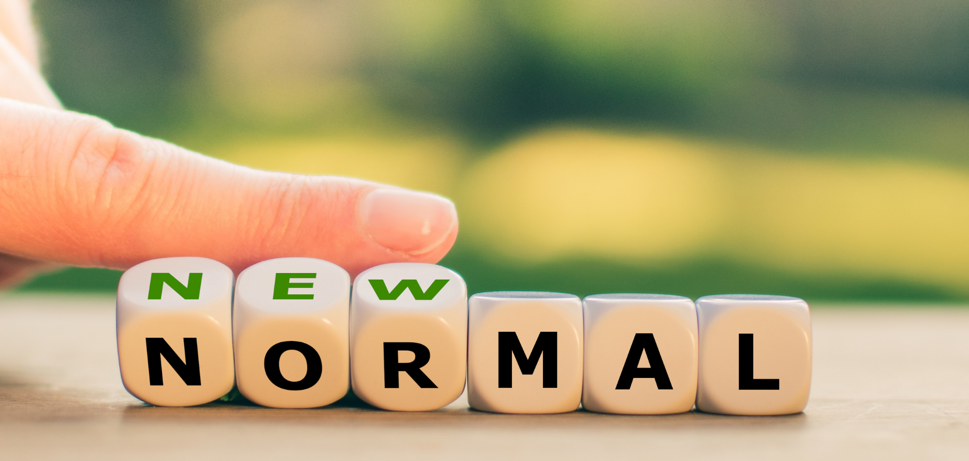 blocks that say NEW NORMAL