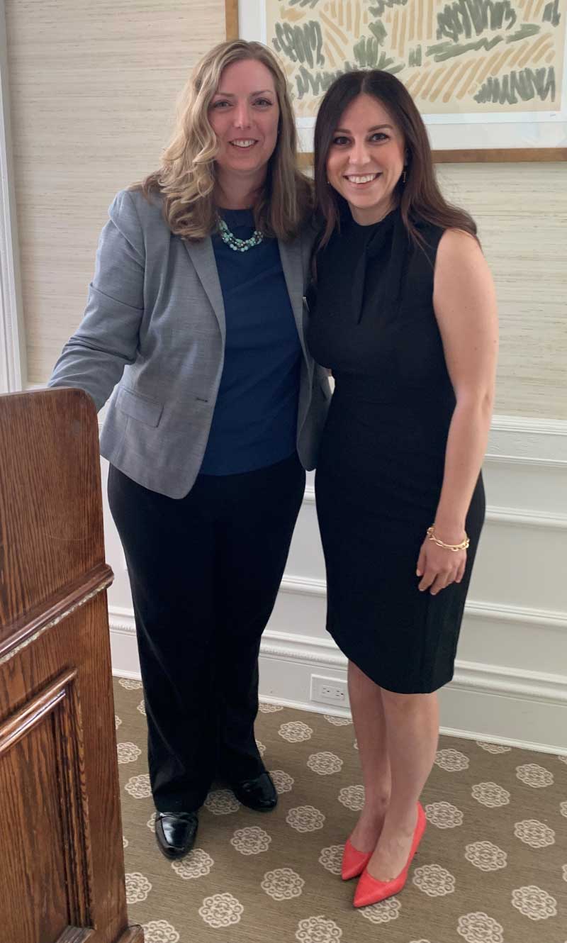 Gozde Ustuner (right) with WEDLI VP Michelle McQueen.