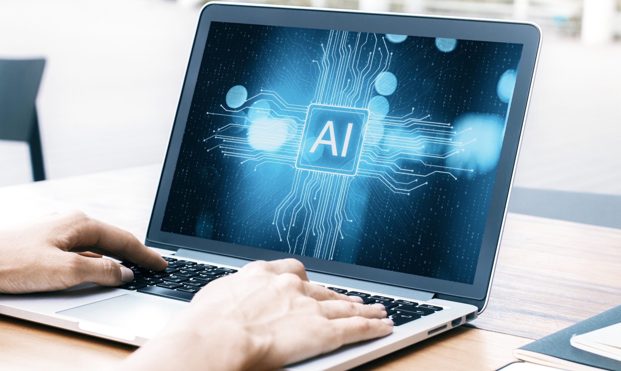 AI on laptop screen