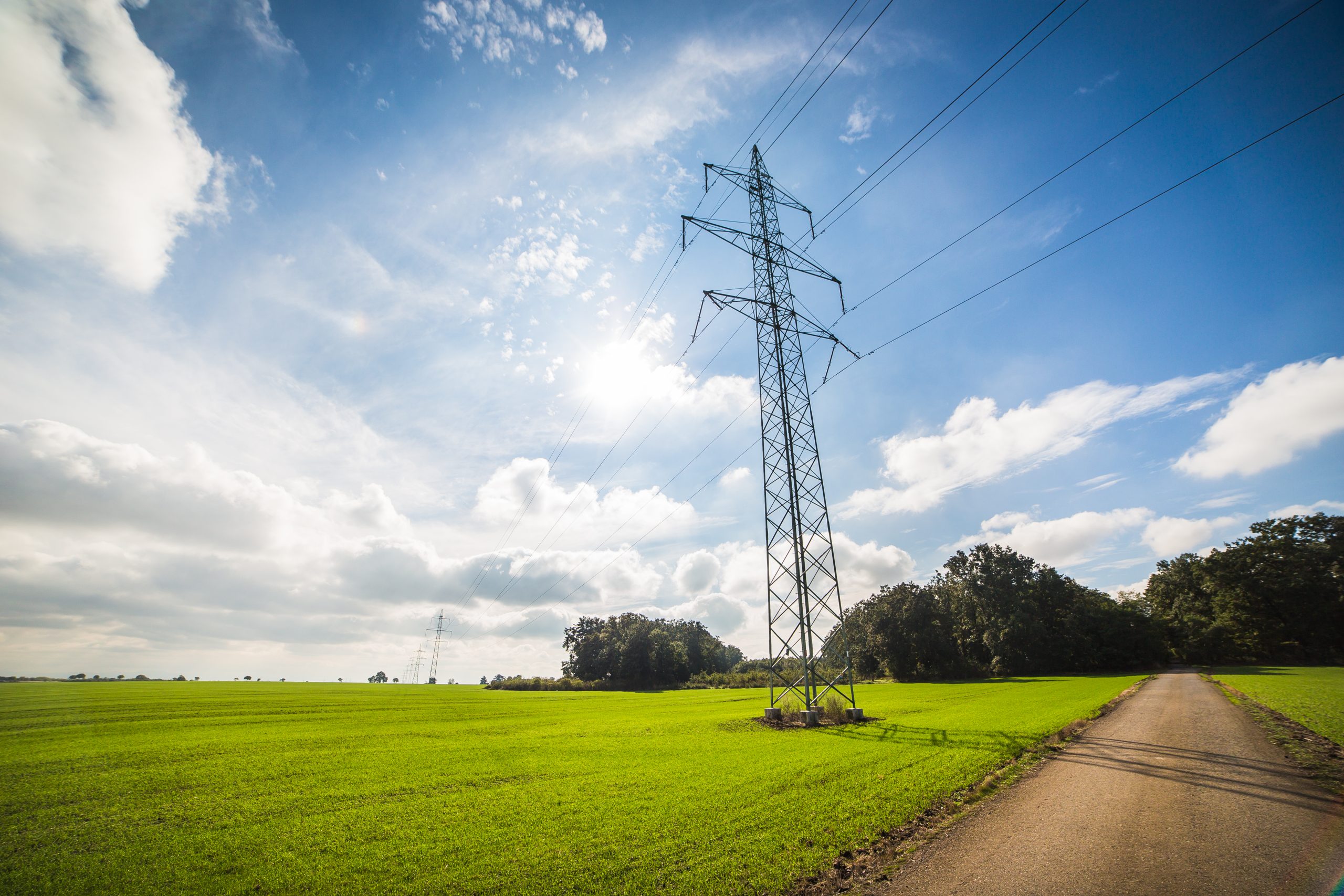 power grid by road